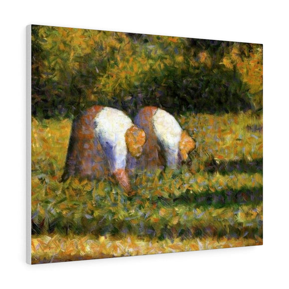 Farm Women at Work - Georges Seurat Canvas