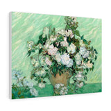 Vase with Pink Roses - Vincent van Gogh Canvas