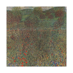 Blooming field - Gustav Klimt Canvas Wall Art