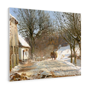A sunny day in Winter at the entrance to the Marselisborg forest -  Peder Mørk Mønsted Canvas