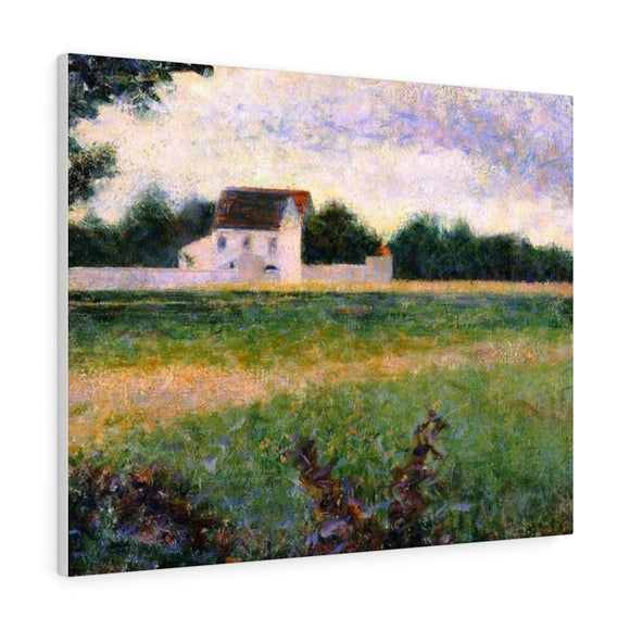 Landscape in the Ile-de-France - Georges Seurat Canvas