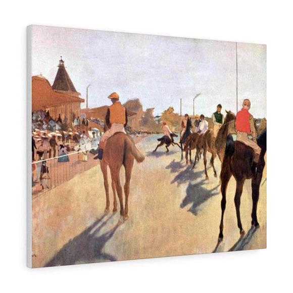 The Parade (Racehorses in Front of the Stands) - Edgar Degas Canvas