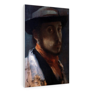 Self-Portrait in a Soft Hat - Edgar Degas Canvas