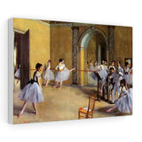Dance Class at the Opera, rue Le Peletier - Edgar Degas Canvas