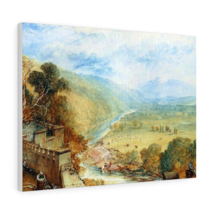 Ingleborough From The Terrace Of Hornby Castle - Joseph Mallord William Turner Canvas