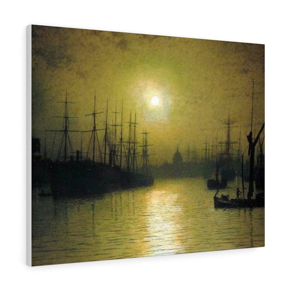 Nightfall on the Thames - John Atkinson Grimshaw Canvas