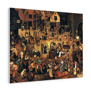 The Fight between Carnival and Lent - Pieter Bruegel the Elder Canvas