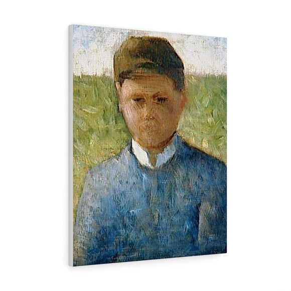 Young Peasant in Blue - Georges Seurat Canvas
