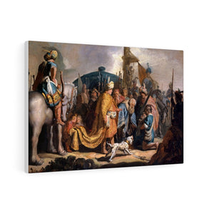 David Presenting the Head of Goliath to King Saul - Rembrandt Canvas