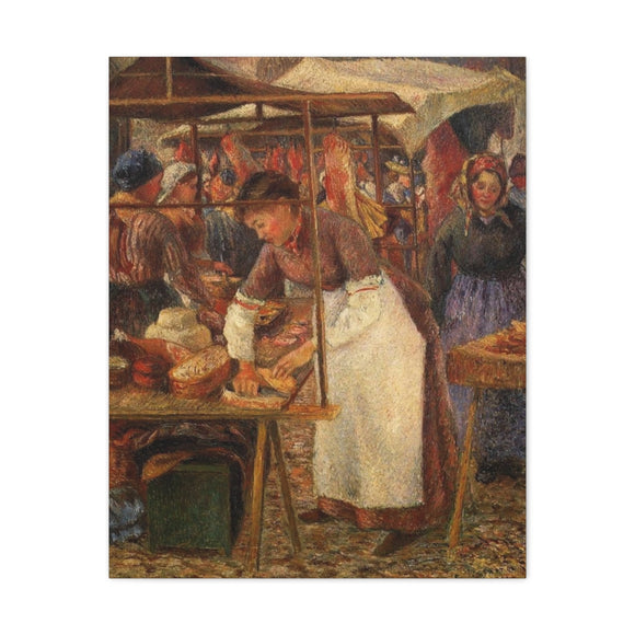 The Pork Butcher - Camille Pissarro Canvas Wall Art