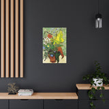 Wild Flowers and Thistles in a Vase - Vincent van Gogh Canvas Wall Art