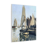 Sailing Boats at Honfleur - Claude Monet Canvas Wall Art