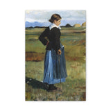 French Peasant Girl - Childe Hassam Canvas Wall Art