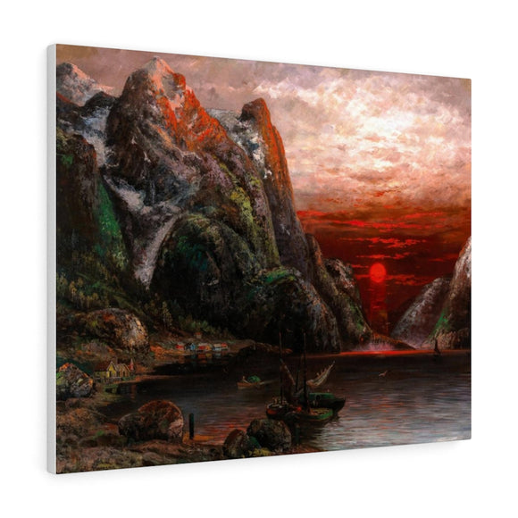 Sunset over the Fjord 2 - Adelsteen Normann Canvas