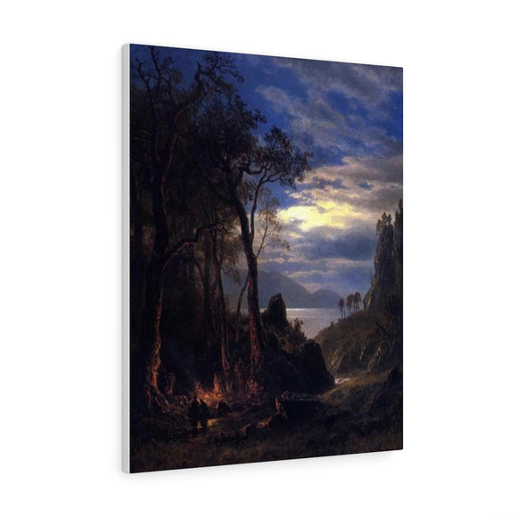 The Campfire - Albert Bierstadt Canvas