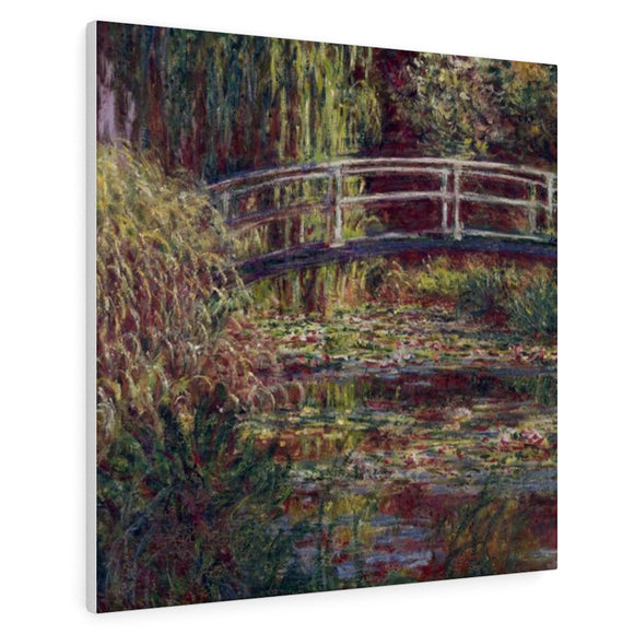 The Japanese Bridge (The Water-Lily Pond, Symphony in Rose) - Claude Monet Canvas
