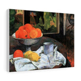 Still life with fruit bowl and lemons - Paul Gauguin Canvas