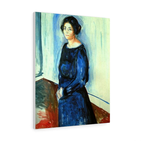 Woman in Blue (Frau Barth) - Edvard Munch Canvas