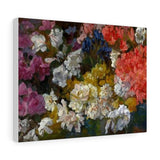 Flower arrangement with rhodondendrons and irises - Piet Mondrian Canvas
