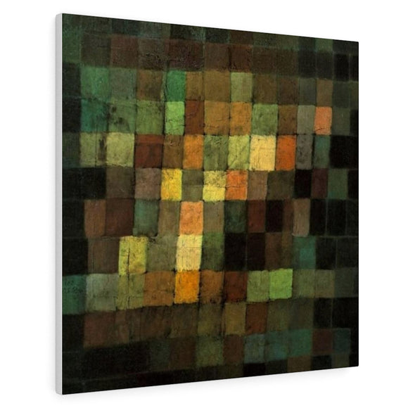 Ancient Sound. Abstract on Black Background - Paul Klee Canvas