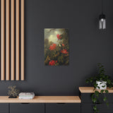 Passion Flowers And Hummingbird - Martin Johnson Heade Canvas Wall Art