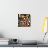 Public Prayer in the Mosque of Amr, Cairo - Jean-Leon Gerome Canvas Wall Art
