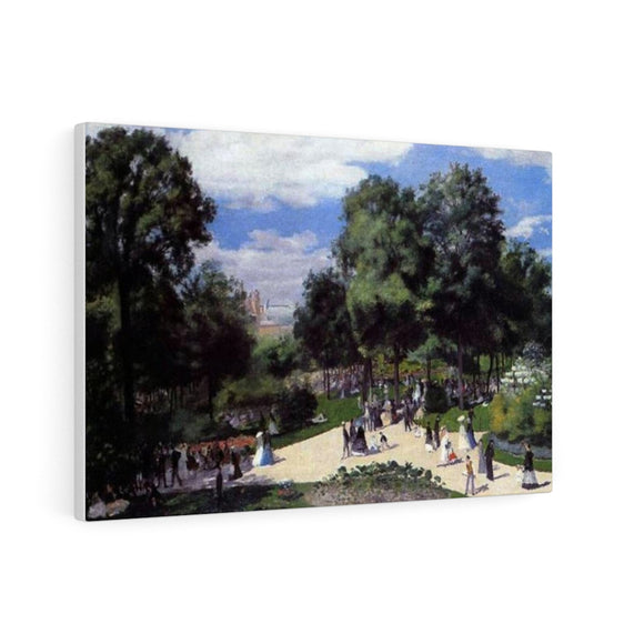 The Champs Elysees during the Paris Fair of 1867 - Pierre-Auguste Renoir Canvas