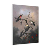 Ruby Throated Hummingbird - Martin Johnson Heade Canvas Wall Art