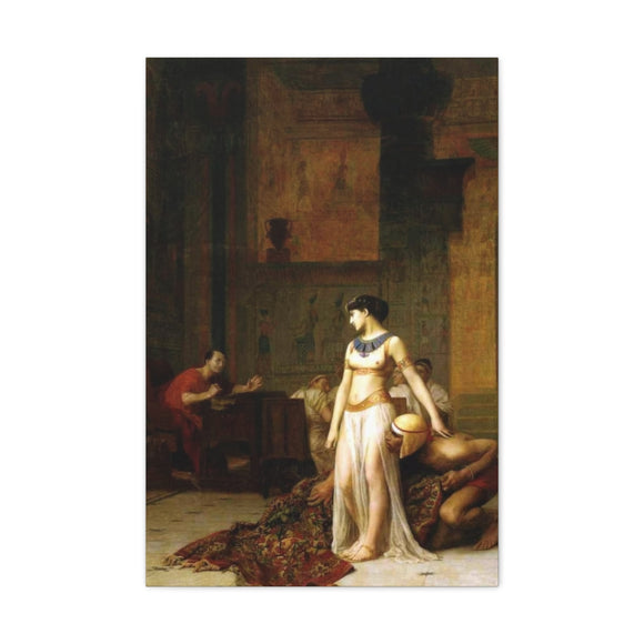 Caesar and Cleopatra - Jean-Leon Gerome Canvas Wall Art
