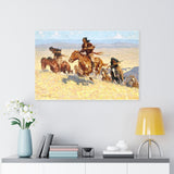 Buffalo Runners-Big Horn Basin - Frederic Remington Canvas