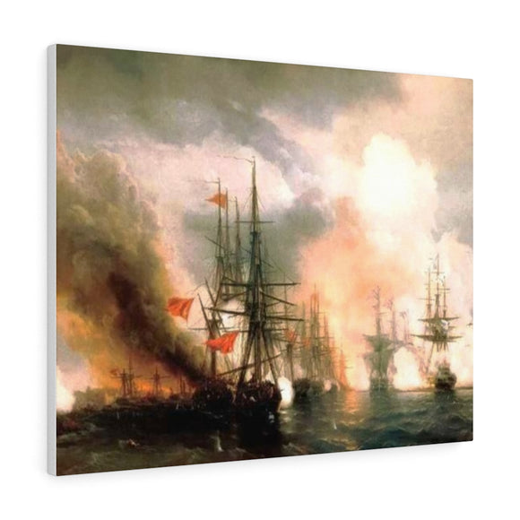 Russian-Turkish Sea Battle of Sinop on 18th November 1853 - Ivan Aivazovsky