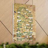 Cartoon for the frieze of the Villa Stoclet in Brussels: right part of the tree of life - Gustav Klimt Canvas Wall Art