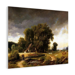 Westphalian Landscape - Albert Bierstadt Canvas