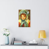 Sarah In A Green Bonnet - Mary Cassatt Canvas