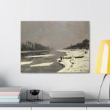 Ice Floes on the Seine at Bougival - Claude Monet Canvas Wall Art