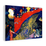 Red Wall destiny - Wassily Kandinsky Canvas