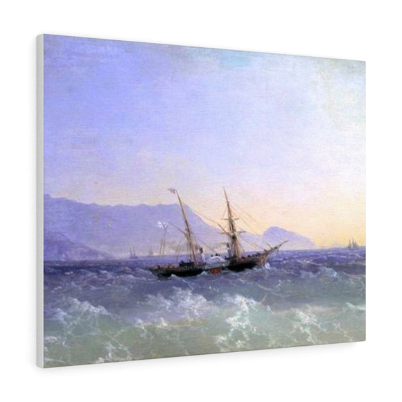 Crimean landscape with a sailboat - Ivan Aivazovsky