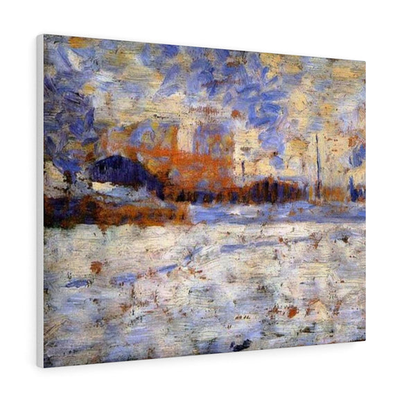 Snow Effect: Winter in the Suburbs - Georges Seurat Canvas